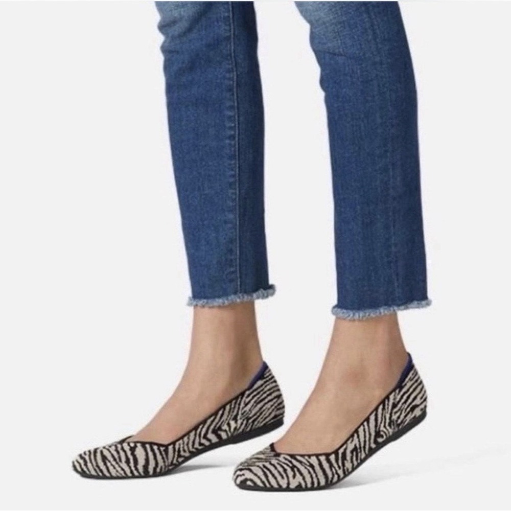 Rothy's The Loafer Zebra Print Woman's Size 6.5 Retail $159
